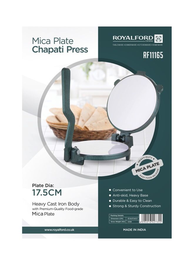 Royalford - Mica Plate Chapati Press | Heavy Cast Iron Body Black - Image 1