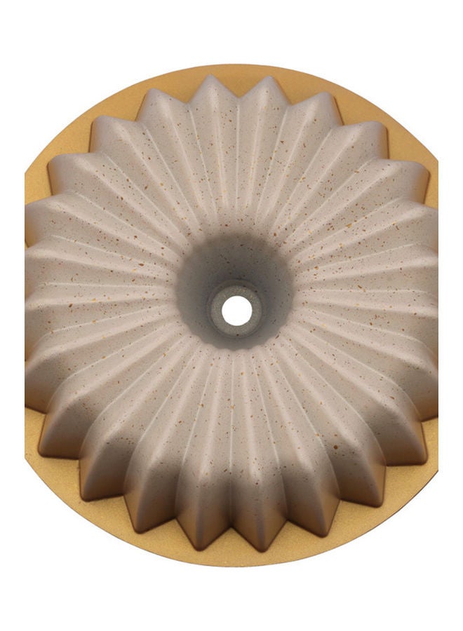 Royalford - Supreme Bundt Cake Pan, Aluminium Bundt Cake Tin, RF10836 | Non-Stick Granite Coating for Easy Release & Clean Up | Oven Safe Bakeware Brown - Image 1