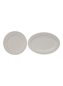 Royalford 28 Piece Premium Bone China Dinner Set- RF11048| Includes Oval Plate, Dinner Plates, Soup Plates, Flat Plates, Salad Bowls, Bowls, and Salt and Pepper Pots Black - v1679652497/N53395052A_3