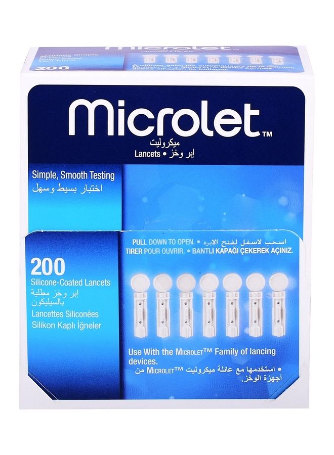 Ascensia - Microlet Silicone Coated Lancets 200's - Image 1