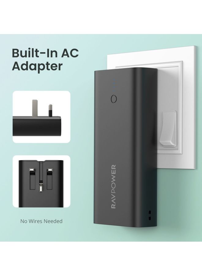 RAVPOWER 10000 mAh Rp-Rp243 10000Mah 3 Ports With A Charger 75-02032-001 Black  - Image 2