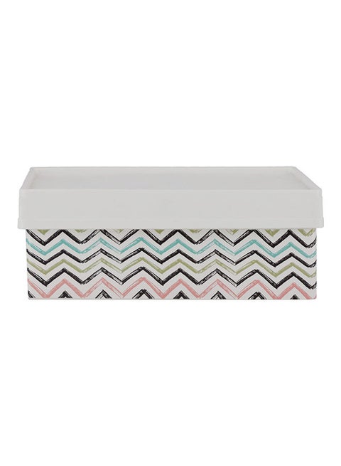Royalford 2L Space Saving Storage Box- RF11276 Multi-Purpose Plastic Storage Container for Storage Essentials Perfect for Biscuits, Snacks WHITE