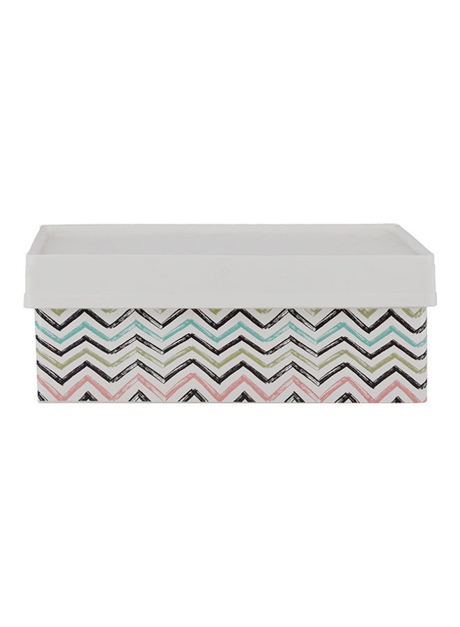 Royalford 2L Space Saving Storage Box- RF11276 Multi-Purpose Plastic Storage Container for Storage Essentials Perfect for Biscuits, Snacks WHITE