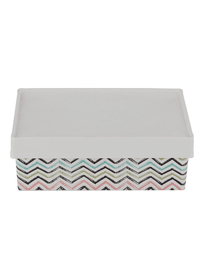 Royalford 2L Space Saving Storage Box- RF11276 Multi-Purpose Plastic Storage Container for Storage Essentials Perfect for Biscuits, Snacks WHITE