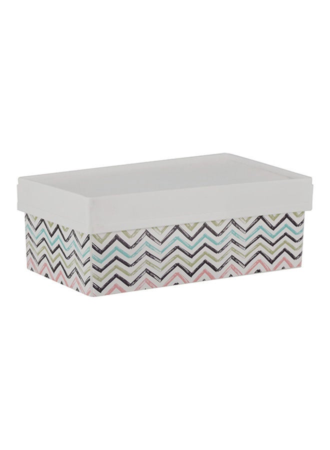 Royalford 2L Space Saving Storage Box- RF11276 Multi-Purpose Plastic Storage Container for Storage Essentials Perfect for Biscuits, Snacks WHITE
