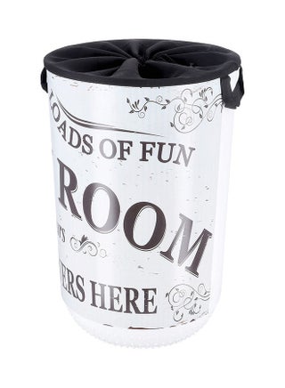 Royalford 40 L Elite Laundry Bag- RF11284 Multi-Purpose Plastic Utility Basket with a Beautiful Print and Carrying Handles Break-Resistant Assorted Color - v1679657599/N53395103A_1