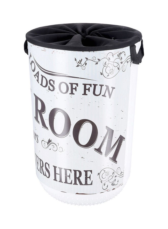 Royalford 40 L Elite Laundry Bag- RF11284 Multi-Purpose Plastic Utility Basket with a Beautiful Print and Carrying Handles Break-Resistant Assorted Color