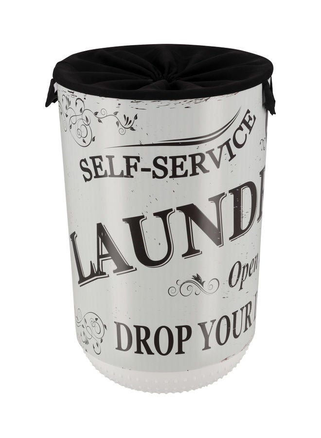 Royalford 40 L Elite Laundry Bag- RF11284 Multi-Purpose Plastic Utility Basket with a Beautiful Print and Carrying Handles Break-Resistant Assorted Color