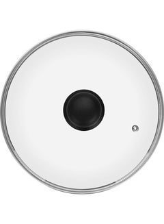 Royalford Tempered Glass Lid Stainless Steel Frame And Bakelite Knob 100% Dishwasher Safe Transparent 28 cmcm  - Image 2