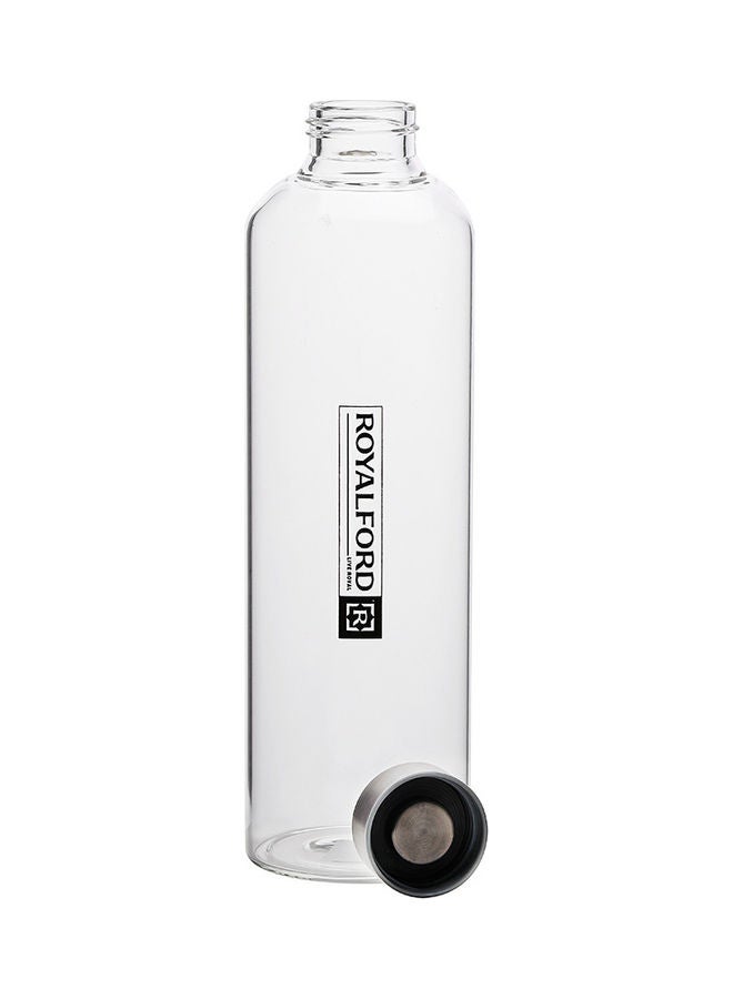 Borosilicate Glass Bottle RF10432 Clear/Black 500ml