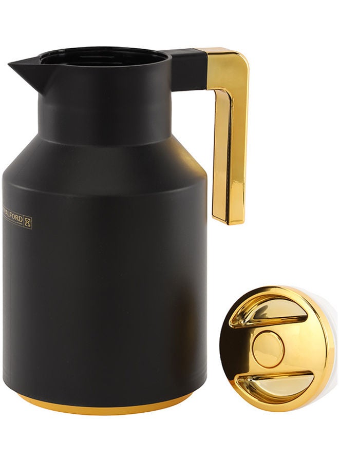 Royalford - Royalford Aaira 1L Double Wall Vacuum Flask | PP outer body | Glass Inner | Keeps Your Drinks Hot or Cold| Leak-Proof and Portable Design| Suitable for Indoor and Outdoor Use Black - Image 1