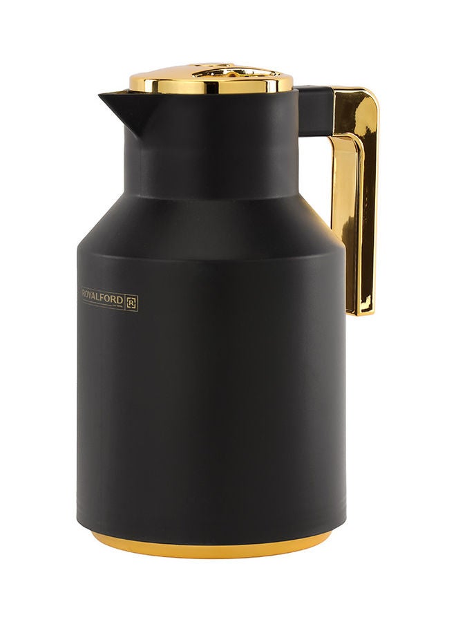 Royalford - Royalford Aaira 1L Double Wall Vacuum Flask | PP outer body | Glass Inner | Keeps Your Drinks Hot or Cold| Leak-Proof and Portable Design| Suitable for Indoor and Outdoor Use Black - Image 1