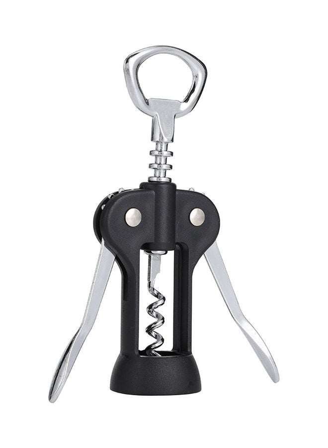 Royalford - Wine Opener Ss+Abs+Zinc Alloy Premium Quality Material Multi Color 17X6X4 Cm Silver/Black 17X6X4cm - Image 1