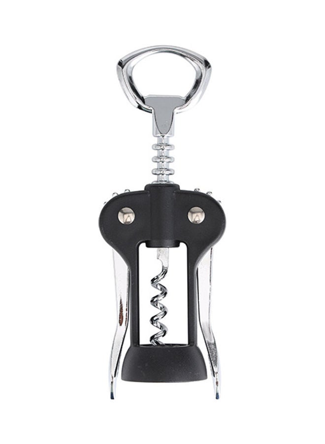 Royalford - Wine Opener Ss+Abs+Zinc Alloy Premium Quality Material Multi Color 17X6X4 Cm Silver/Black 17X6X4cm - Image 1