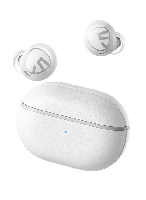 Free2 classic Wireless Earbuds Bluetooth V5.1 Headphones With 30Hrs Playtime In-Ear Wireless Earphones, Built-in Mic For Clear Calls, Touch Control, Single/Twin Mode, Stereo Sound White