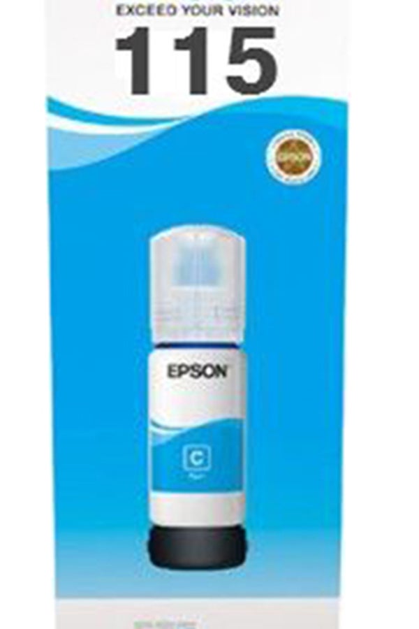 إبسون زجاجة حبر صبغي إيكو تانك طراز 115 أزرق سماوي - Image 3