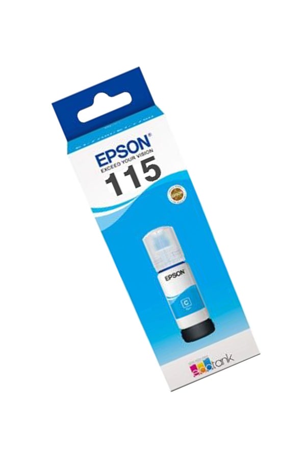 إبسون زجاجة حبر صبغي إيكو تانك طراز 115 أزرق سماوي - Image 4