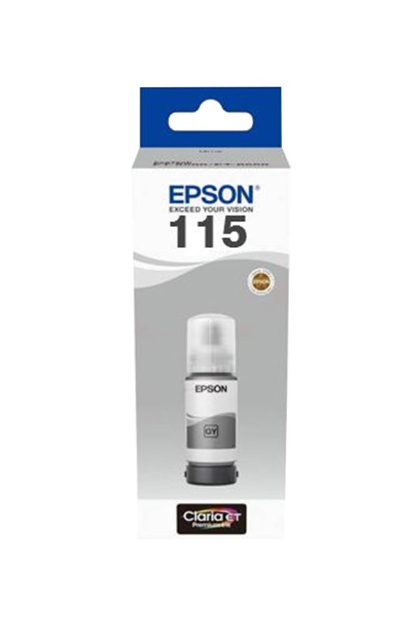 EPSON 115 EcoTank Pigment Ink Bottle - Grey - Image 1