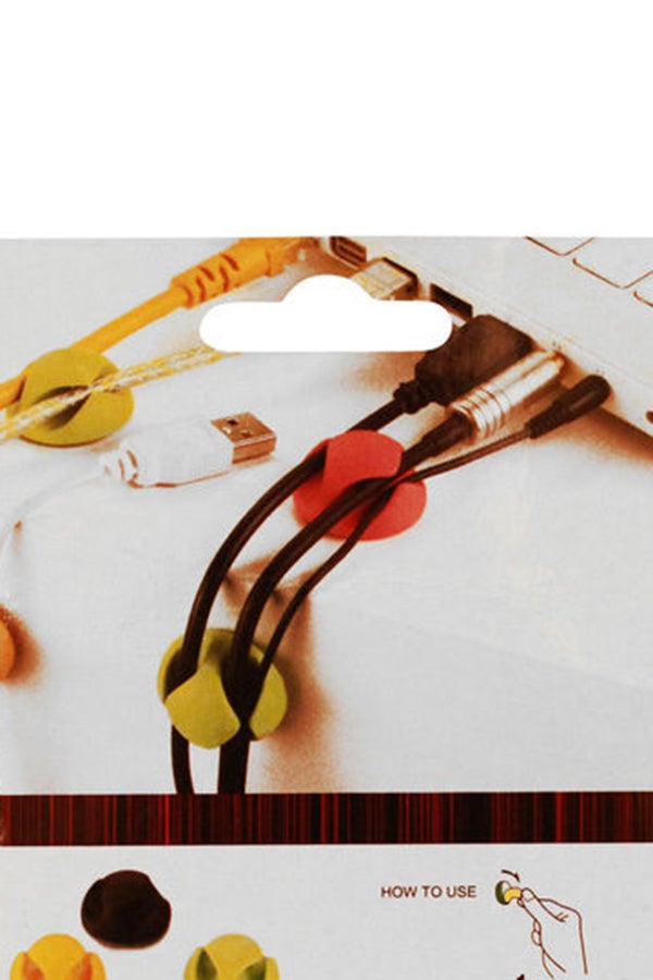 elexon - Pack Of 6 Multipurpose Cable Clips Multicolour - Image 1