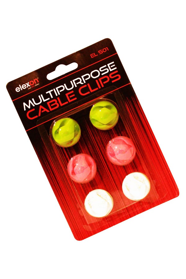 elexon - Pack Of 6 Multipurpose Cable Clips Multicolour - Image 1