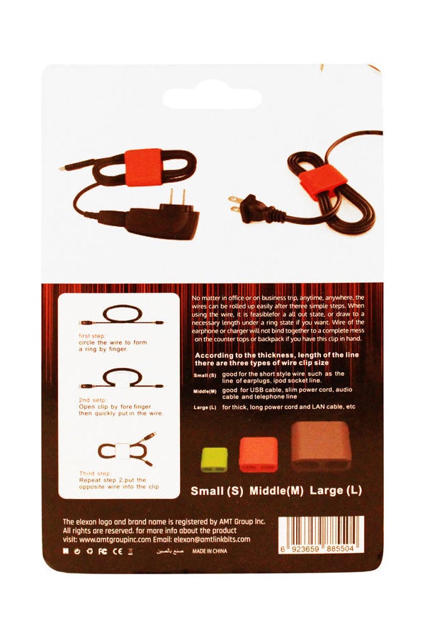 elexon - Pack Of 4 Multipurpose Cable Clips Multicolour - Image 1