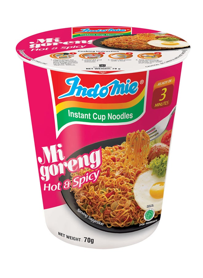 Indomie Cup Hot And Spicy Noodles 70grams 