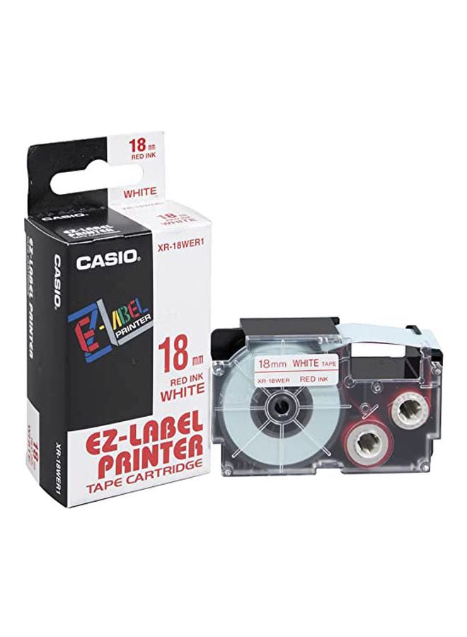 CASIO Adhesive Label Printer Tape XR-18X1-W-DJ Clear/Black - Image 1