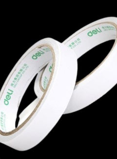 Deli Double Sided Adhesive Tape White  - Image 5