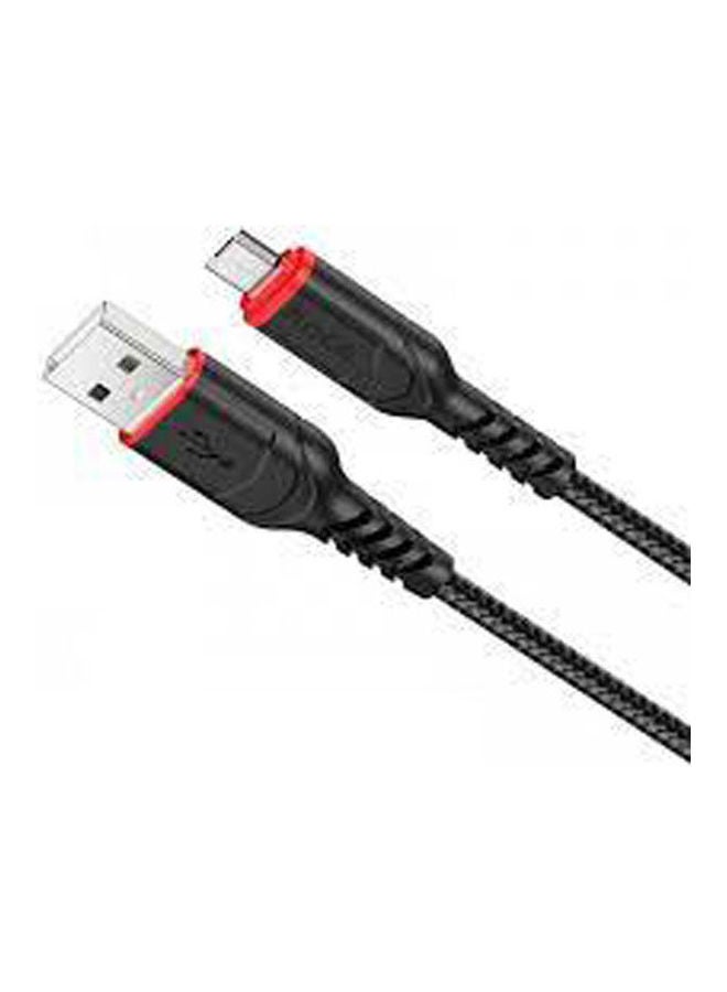 Hoco Victory Charging Data Cable For Micro Black - Image 2