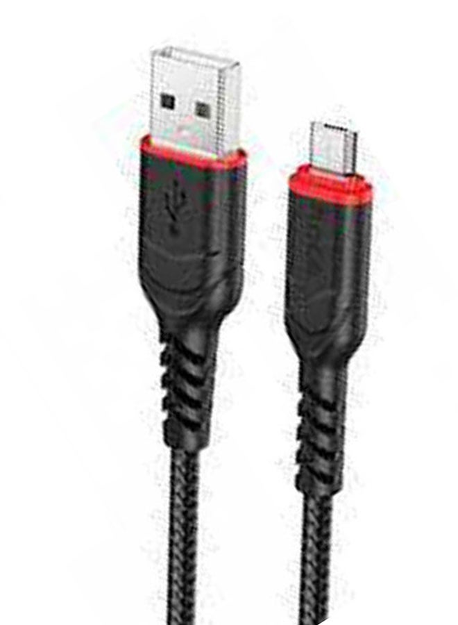 Hoco Victory Charging Data Cable For Micro Black - Image 3