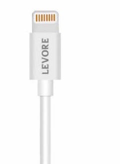 LEVORE 1M PVC USB A to Lightning Cable White  - Image 3