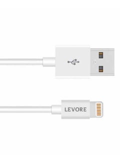LEVORE 1M PVC USB A to Lightning Cable White  - Image 2