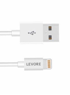 LEVORE 1M PVC USB A to Lightning Cable White  - Image 5