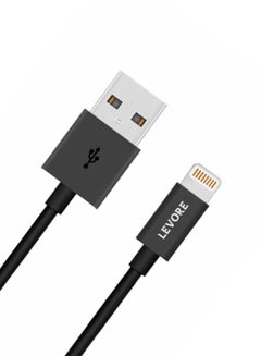 LEVORE 1M PVC USB A to Lightning Cable Black  - Image 2