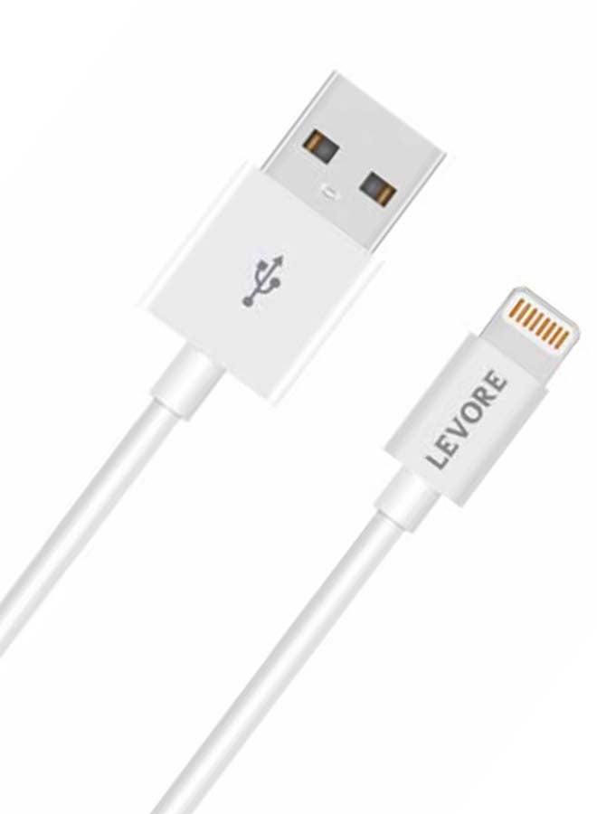 ليفور كابل من PVC A إلى لايتننغ بطول 6 أقدام أبيض - Image 2