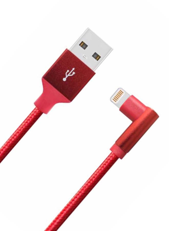 LEVORE 6FT Nylon Braided USB A to Lightning Cable Red - Image 2