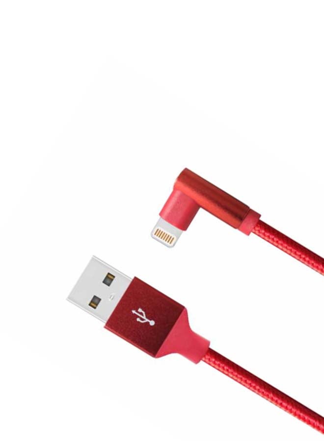 LEVORE 6FT Nylon Braided USB A to Lightning Cable Red - Image 3