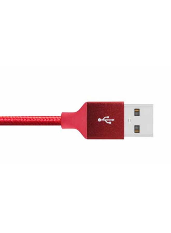 LEVORE 6FT Nylon Braided USB A to Lightning Cable Red - Image 5