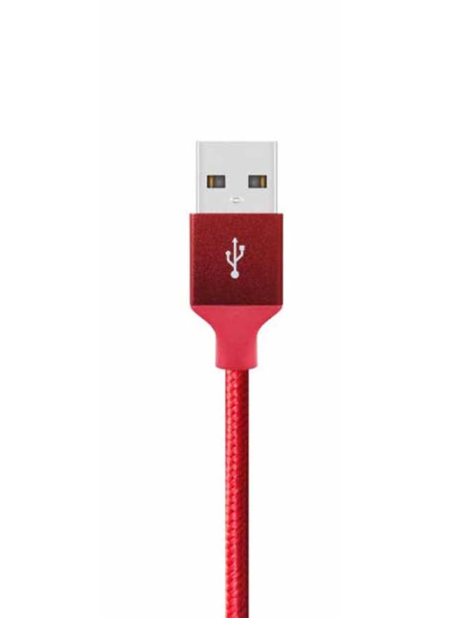 LEVORE 6FT Nylon Braided USB A to Lightning Cable Red - Image 4