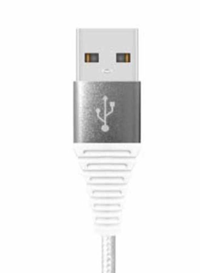ليفور كابل مضفر من النايلون ينقل من UAB A إلى مايكرو USB، بطول 6 أقدام أبيض - Image 5