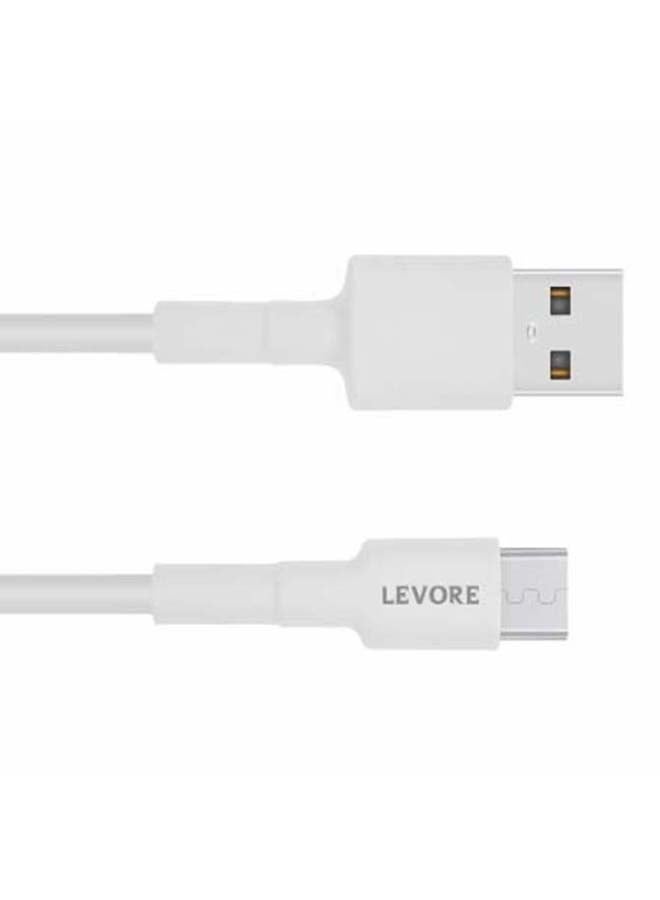6FT PVC USB A to Micro USB Cable White