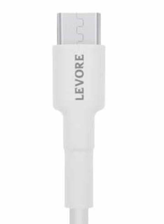 6FT PVC USB A to Micro USB Cable White