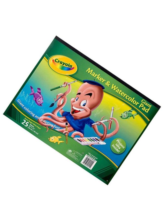 كرايولا لوح للتلوين المائي مع قلم كبير أخضر / أحمر / أصفر - Image 2