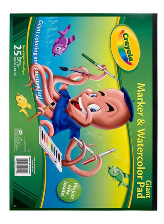 كرايولا لوح للتلوين المائي مع قلم كبير أخضر / أحمر / أصفر - Image 4