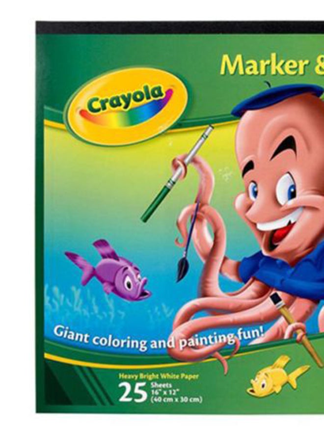 كرايولا لوح للتلوين المائي مع قلم كبير أخضر / أحمر / أصفر - Image 5