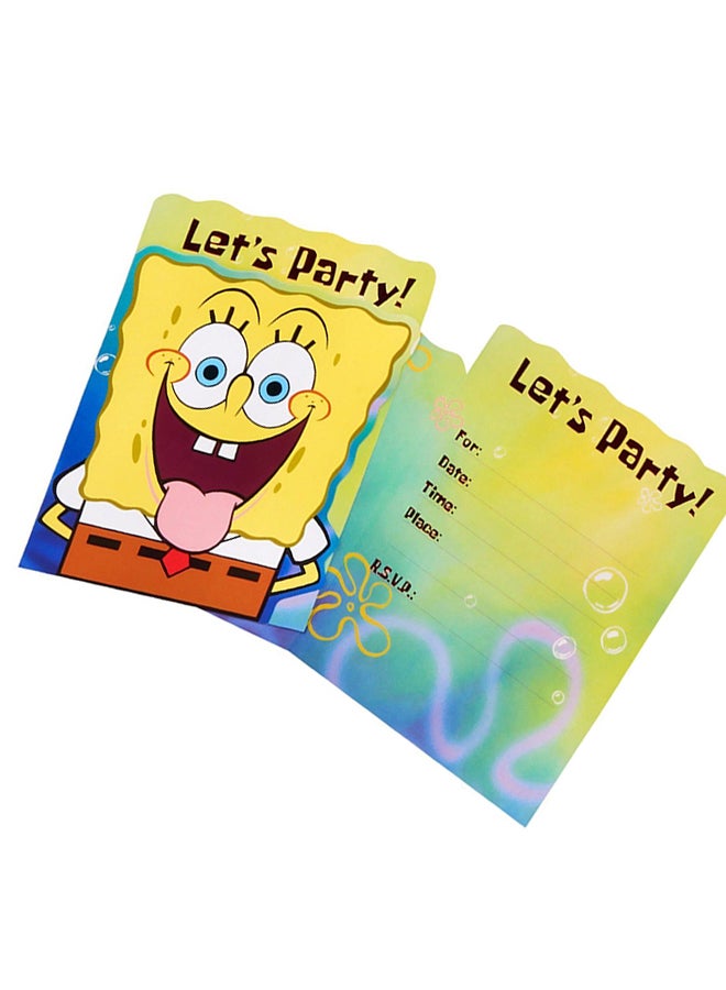 Designware - 8-Piece SpongeBob Classic Invitation Cards Set - Image 1