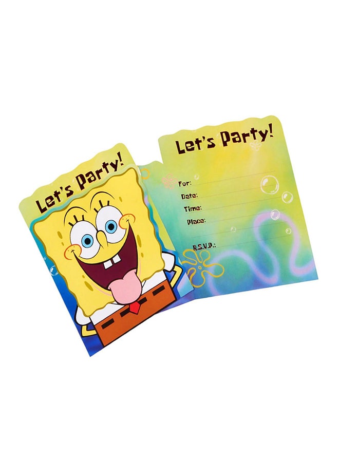 Designware - 8-Piece SpongeBob Classic Invitation Cards Set - Image 1