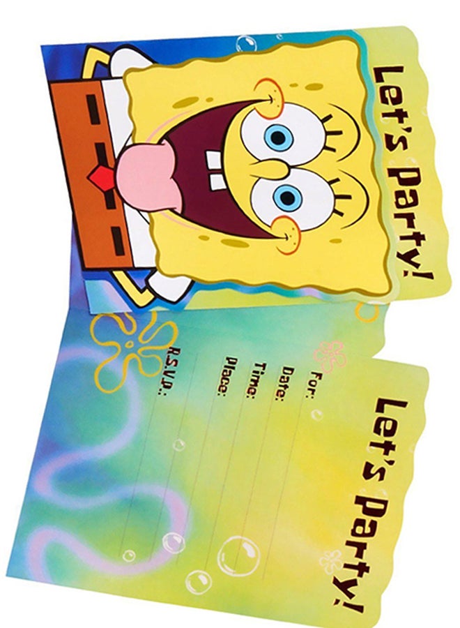 Designware - 8-Piece SpongeBob Classic Invitation Cards Set - Image 1