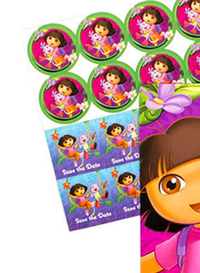 Amscan 32-Piece Dora's Flower Adventure Invitation Card Set - Image 3