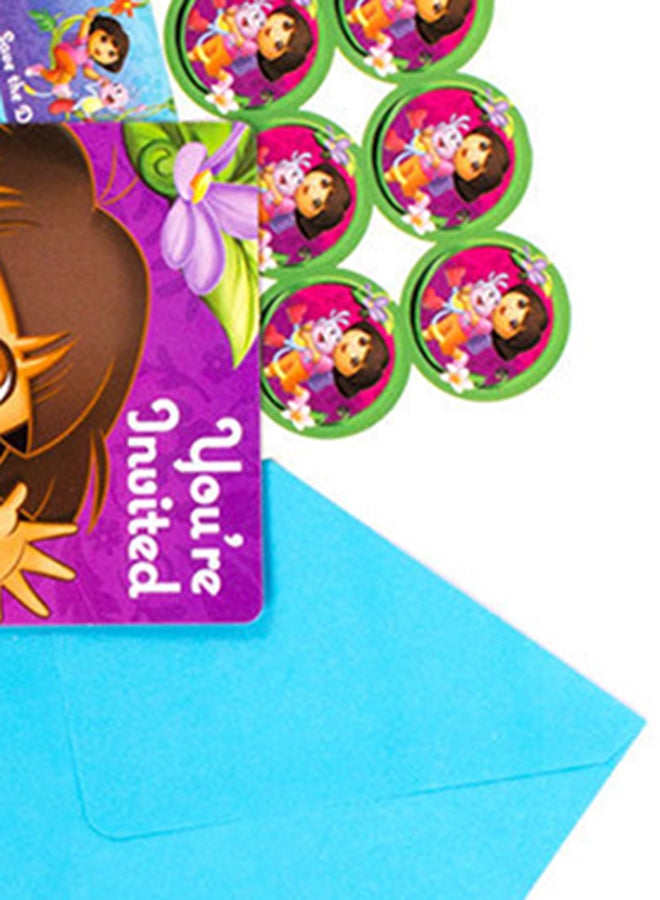 Amscan 32-Piece Dora's Flower Adventure Invitation Card Set - Image 4